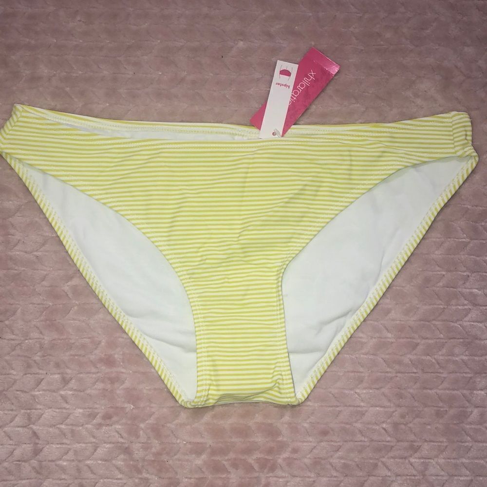 Xhilaration Yellow Striped Bikini Bottom